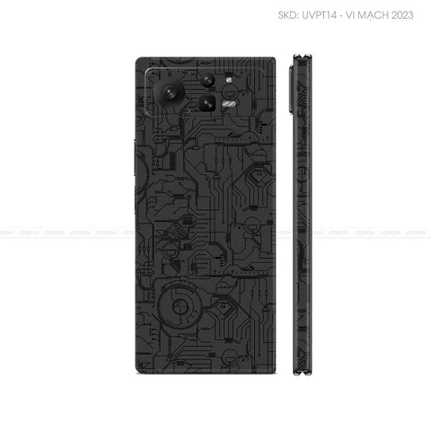 Dán Skin Điện Thoại Xiaomi Mix Fold Series Vân Nổi Vi Mạch 2023 Đen | UVPT14