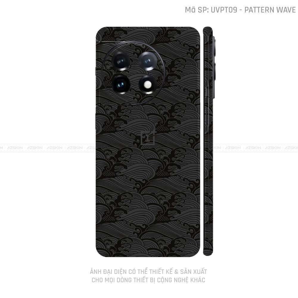 Dán Skin Oneplus Ace Series Vân Pattern Wave Đen | UVPT09