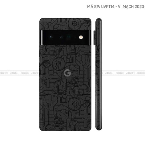 Dán Skin Google Pixel 6 Series Vân Vi Mạch 2023 Đen | UVPT14