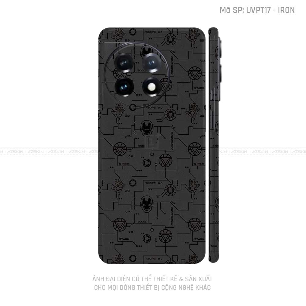 Dán Skin Oneplus Ace Series Vân Iron Đen | UVPT17