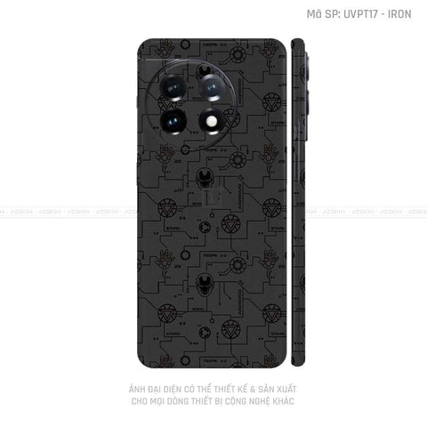 Dán Skin Oneplus Ace Series Vân Iron Đen | UVPT17