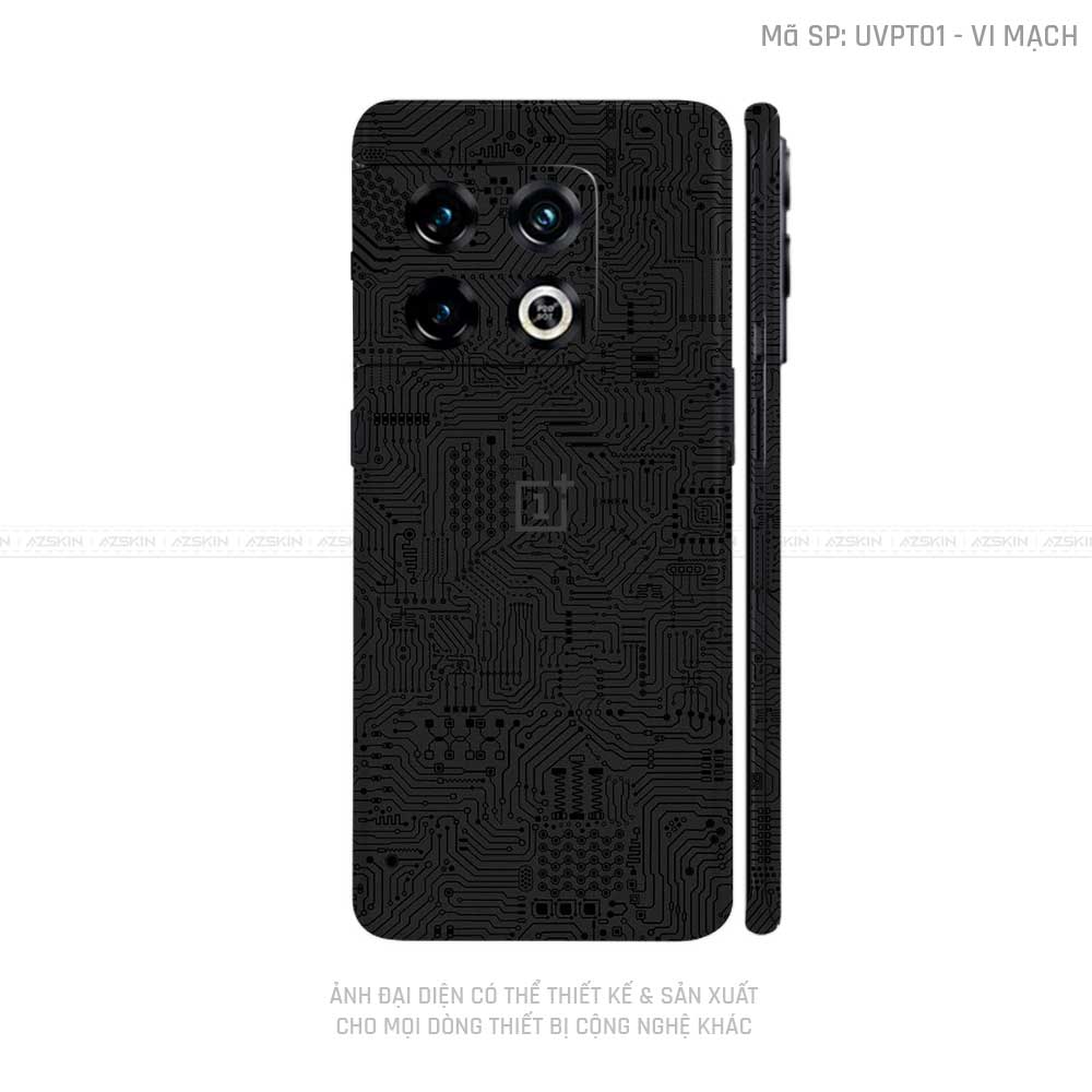 Dán Skin Oneplus 10 Series Vân Vi Mạch Đen | UVPT01