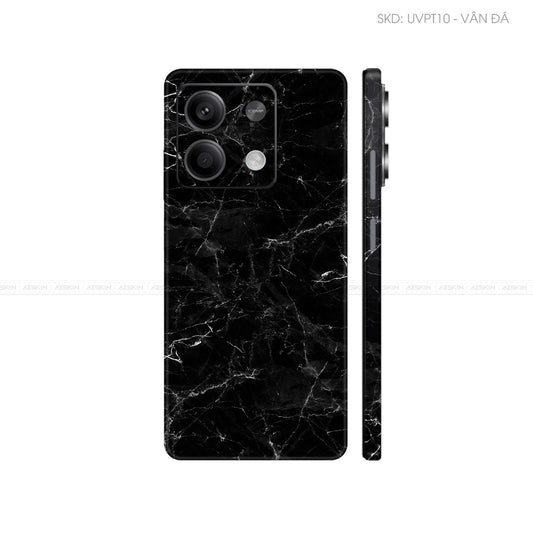 Dán Skin Điện Thoại Xiaomi Redmi 13 Series Vân Nổi Vân Đá Đen | UVPT10