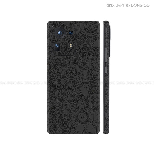 Dán Skin Điện Thoại Xiaomi Mi Mix Series Vân Nổi Động Cơ Đen | UVPT18