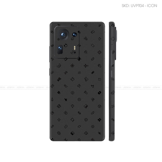 Dán Skin Điện Thoại Xiaomi Mi Mix Series Vân Nổi ICON Đen | UVPT04