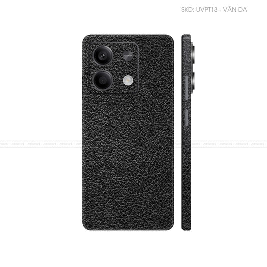 Dán Skin Điện Thoại Xiaomi Redmi 13 Series Vân Nổi Vân Da Đen | UVPT13