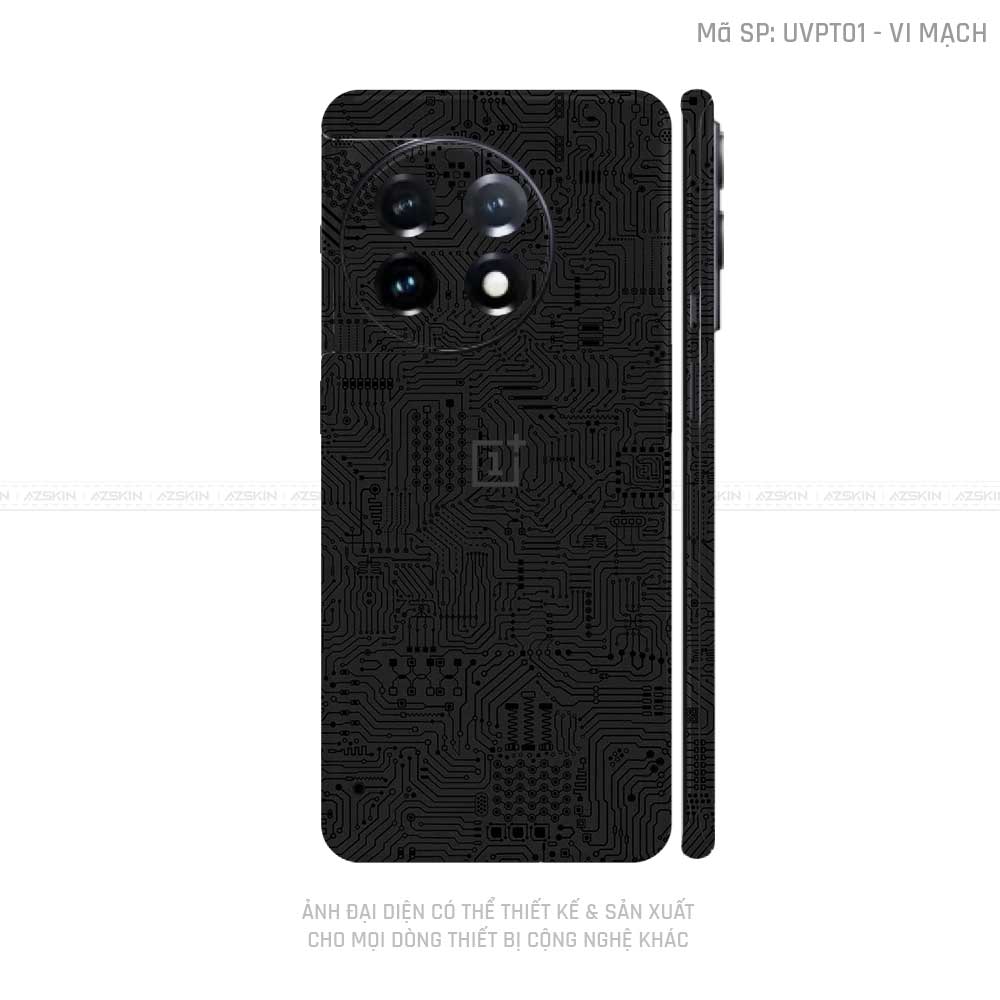 Dán Skin Oneplus 11 Series Vân Vi Mạch Đen | UVPT01