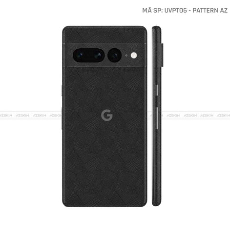 Dán Skin Google Pixel 8 Series Vân Pattern AZ Đen | UVPT06