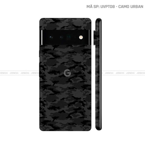 Dán Skin Google Pixel 6 Series Vân Camo Urban Đen | UVPT08