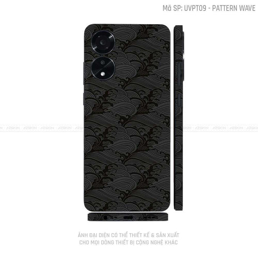 Miếng Dán Skin Điện Thoại OPPO A Series Vân Sóng Đen | UVPT09