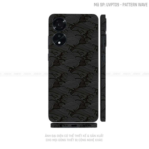 Miếng Dán Skin Điện Thoại OPPO A Series Vân Sóng Đen | UVPT09