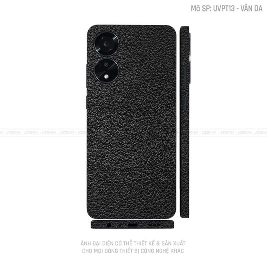 Miếng Dán Skin Điện Thoại OPPO A Series Vân Nổi Vân Da Đen | UVPT13