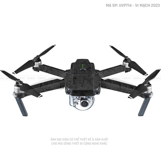 Dán Skin Flycam Vân Nổi Vi Mạch 2023 Đen | UVPT14