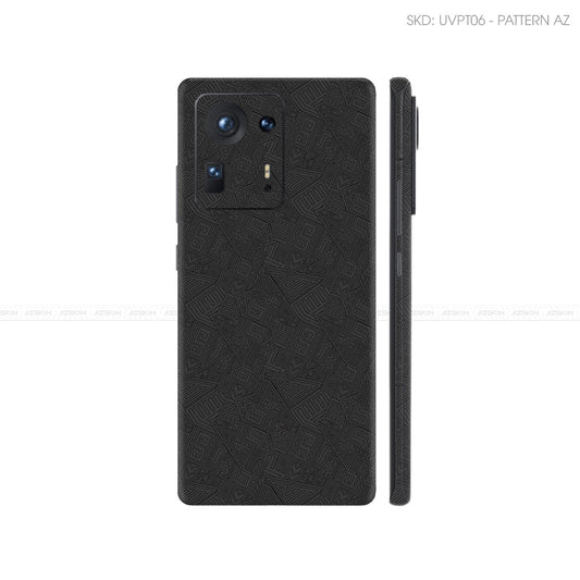 Dán Skin Điện Thoại Xiaomi Mi Mix Series Vân Nổi Pattern AZ Đen | UVPT06