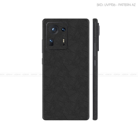 Dán Skin Điện Thoại Xiaomi Mi Mix Series Vân Nổi Pattern AZ Đen | UVPT06
