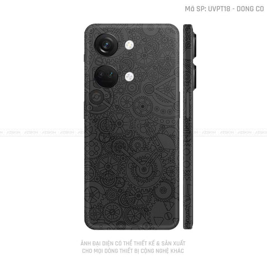 Dán Skin Oneplus Nord Series Vân Động Cơ Đen | UVPT18