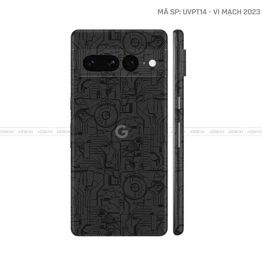 Dán Skin Google Pixel 8 Series Vân Vi Mạch 2023 Đen | UVPT14