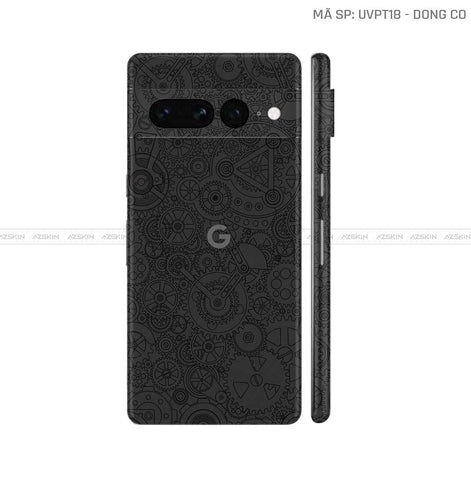 Dán Skin Google Pixel 8 Series Vân Động Cơ Đen | UVPT18