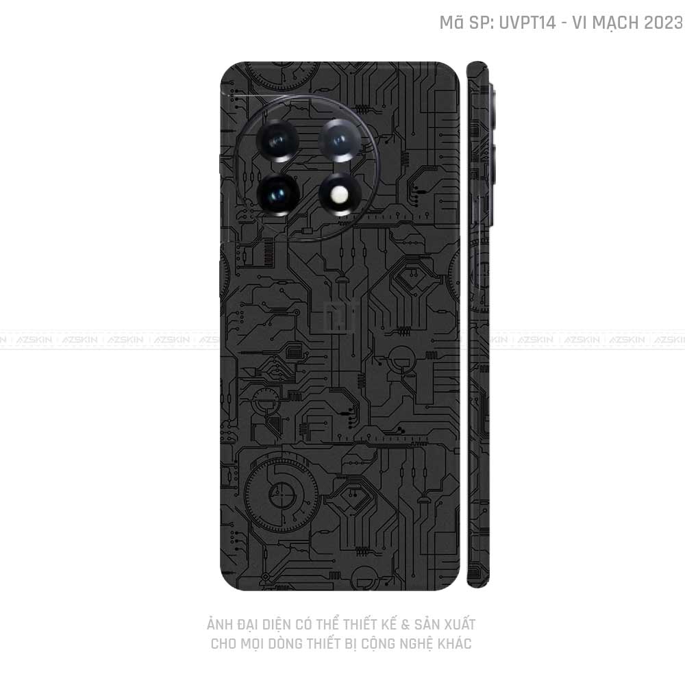 Dán Skin Oneplus Ace Series Vân Vi Mạch 2023 Đen | UVPT14