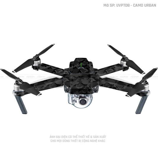 Dán Skin Flycam Vân Nổi Camo Urban Đen | UVPT08