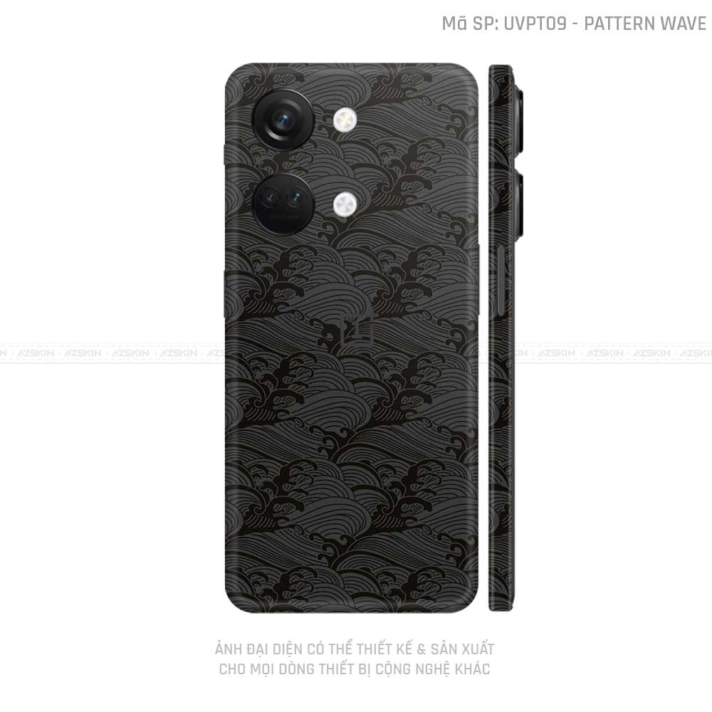 Dán Skin Oneplus Nord Series Vân Pattern Wave Đen | UVPT09