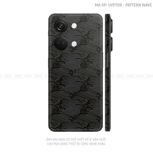 Dán Skin Oneplus Nord Series Vân Pattern Wave Đen | UVPT09