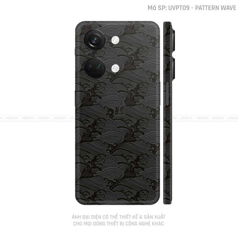 Dán Skin Oneplus Nord Series Vân Pattern Wave Đen | UVPT09