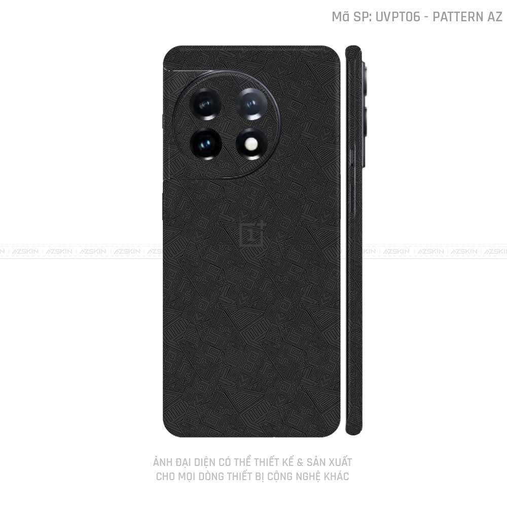 Dán Skin Oneplus 12 Series Vân Pattern AZ Đen | UVPT06