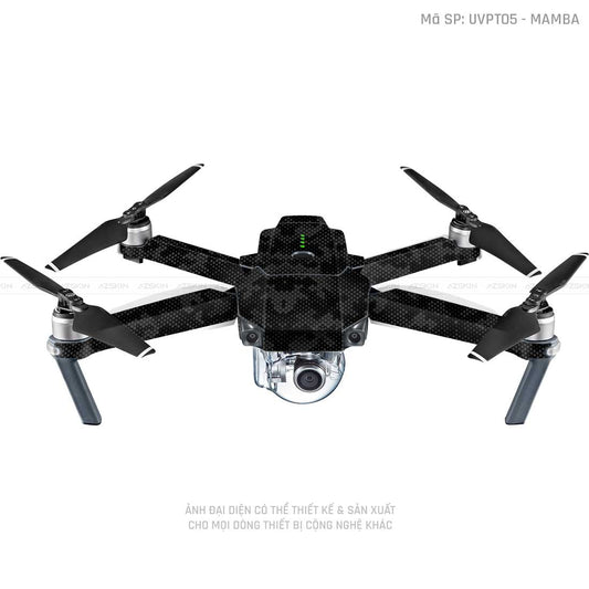 Dán Skin Flycam Vân Nổi Mamba Đen | UVPT05