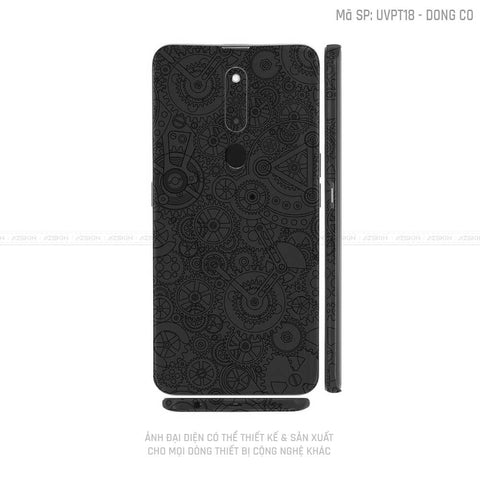 Miếng Dán Skin Điện Thoại OPPO F Series Vân Động Cơ Đen | UVPT18