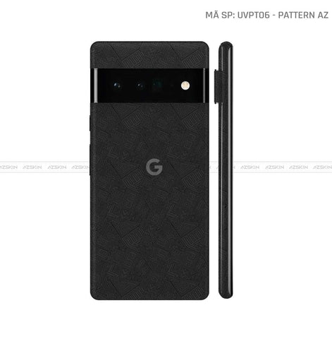 Dán Skin Google Pixel 6 Series Vân Pattern AZ Đen | UVPT06