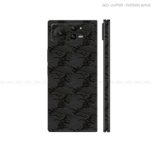 Dán Skin Điện Thoại Xiaomi Mix Fold Series Vân Nổi Wave Đen | UVPT09