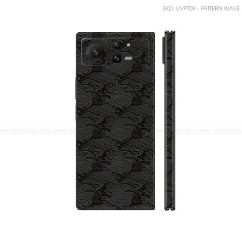 Dán Skin Điện Thoại Xiaomi Mix Fold Series Vân Nổi Wave Đen | UVPT09