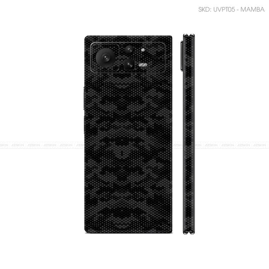 Dán Skin Điện Thoại Xiaomi Mix Fold Series Vân Nổi Mamba Đen | UVPT05