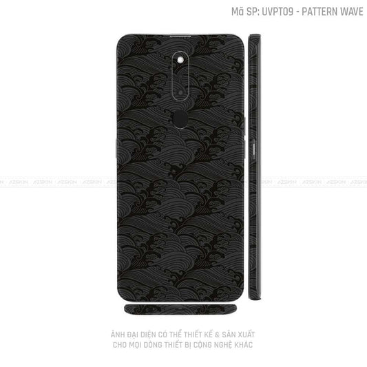 Miếng Dán Skin Điện Thoại OPPO F Series Vân Pattern Wave Đen | UVPT09