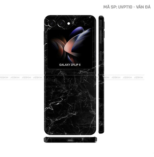 Dán Skin Galaxy Z Flip 7 Vân Đá Đen | UVPT10