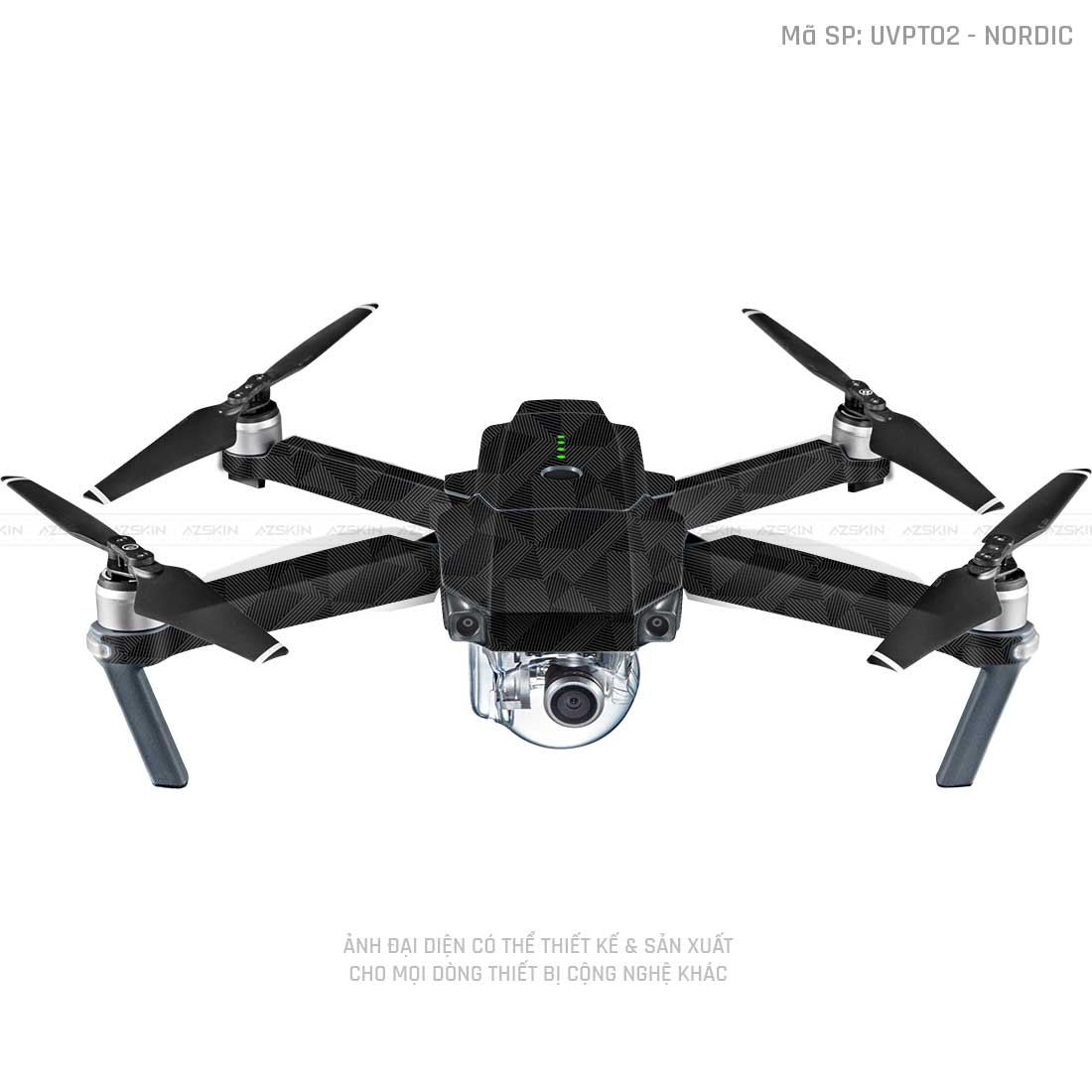 Dán Skin Flycam Vân Nổi Nordic Đen | UVPT02
