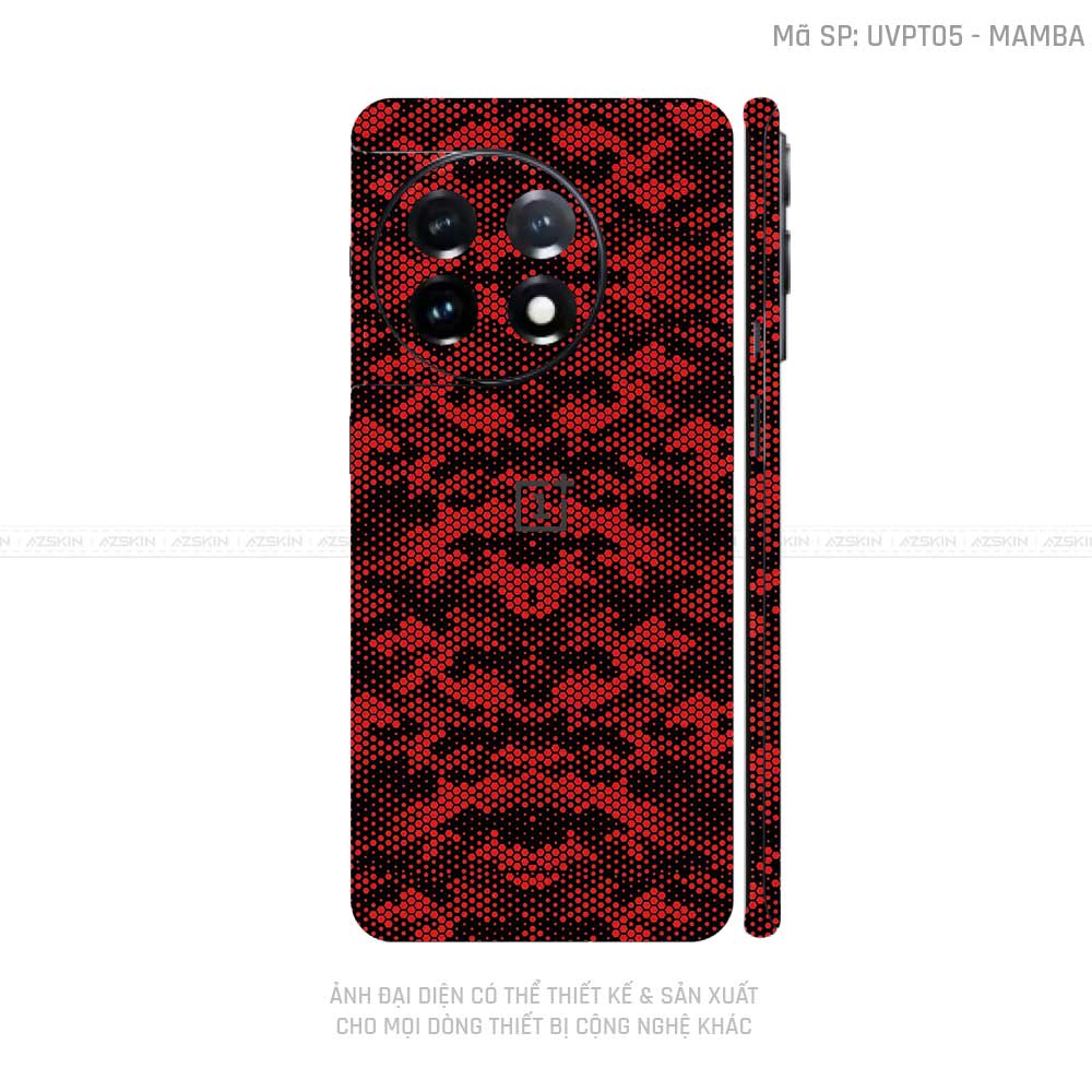 Dán Skin Oneplus Ace Series Vân Mamba Đỏ | UVPT05