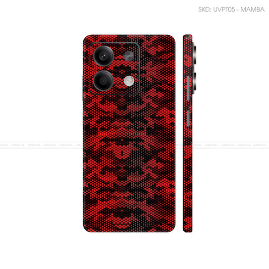 Dán Skin Điện Thoại Xiaomi Redmi 13 Series Vân Nổi Mamba Đỏ | UVPT05