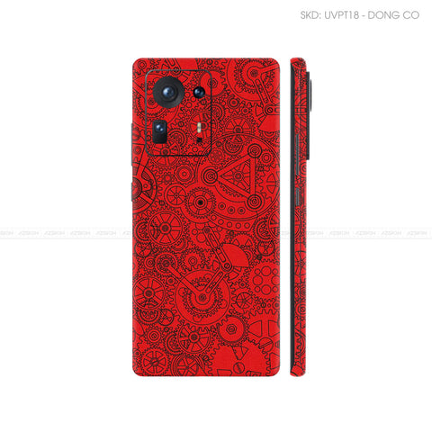 Dán Skin Điện Thoại Xiaomi Mi Mix Series Vân Nổi Động Cơ Đỏ | UVPT18