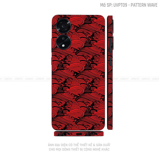 Miếng Dán Skin Điện Thoại OPPO A Series Vân Sóng Đỏ | UVPT09