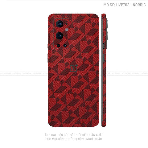 Dán Skin Oneplus 8/9 Series Vân Nordic Đỏ | UVPT02