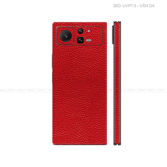Dán Skin Điện Thoại Xiaomi Mix Fold Series Vân Nổi Vân Da Đỏ | UVPT13