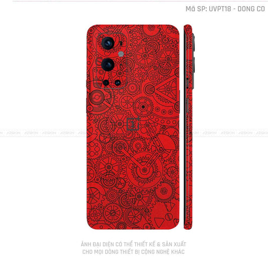 Dán Skin Oneplus 8/9 Series Vân Động Cơ Đỏ | UVPT18