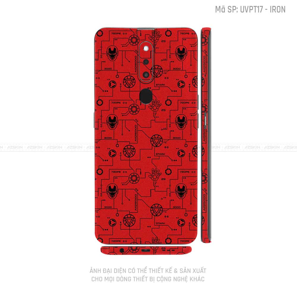 Miếng Dán Skin Điện Thoại OPPO F Series Vân Iron Đỏ | UVPT17
