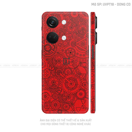 Dán Skin Oneplus Nord Series Vân Động Cơ Đỏ | UVPT18