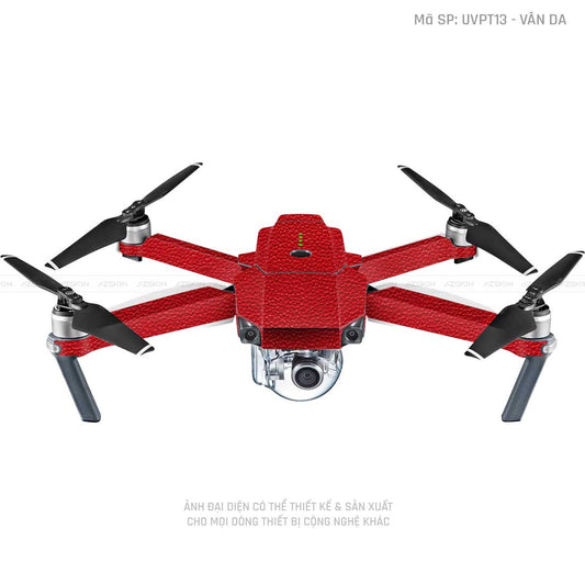 Dán Skin Flycam Vân Nổi Vân Da Đỏ | UVPT13