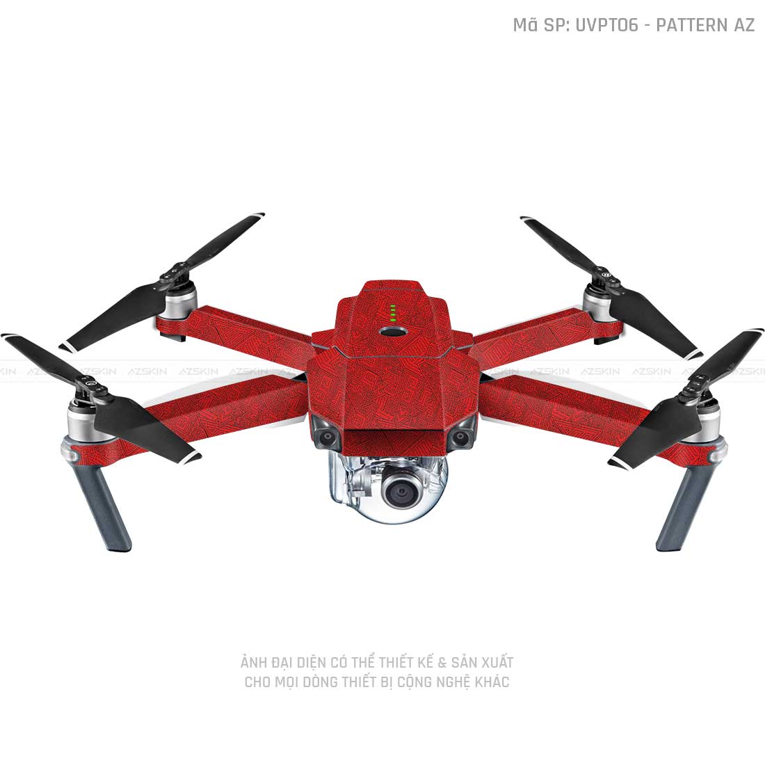 Dán Skin Flycam Vân Nổi Pattern AZ Đỏ | UVPT06
