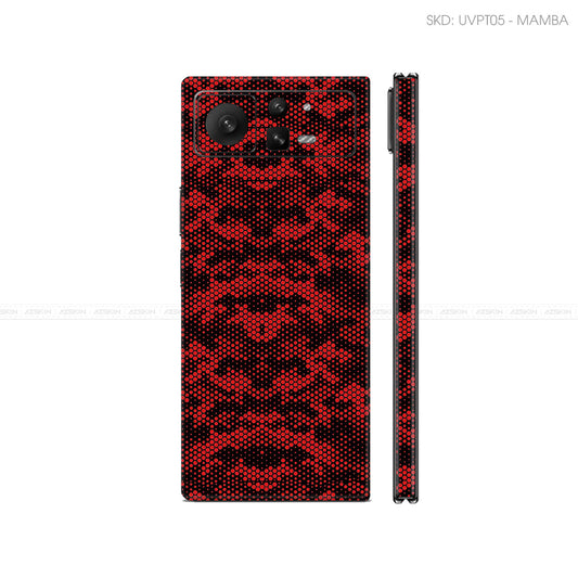 Dán Skin Điện Thoại Xiaomi Mix Fold Series Vân Nổi Mamba Đỏ | UVPT05