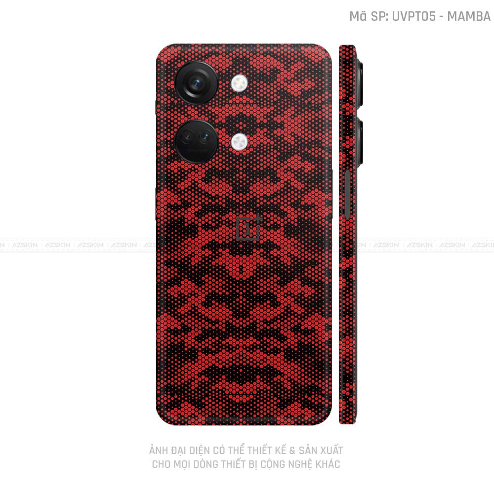 Dán Skin Oneplus Nord Series Vân Mamba Đỏ | UVPT05